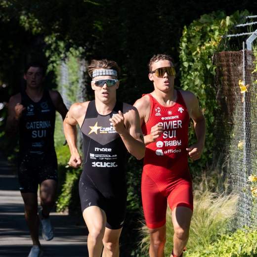 Laufduell mit Rivier in Schweizer Farben
