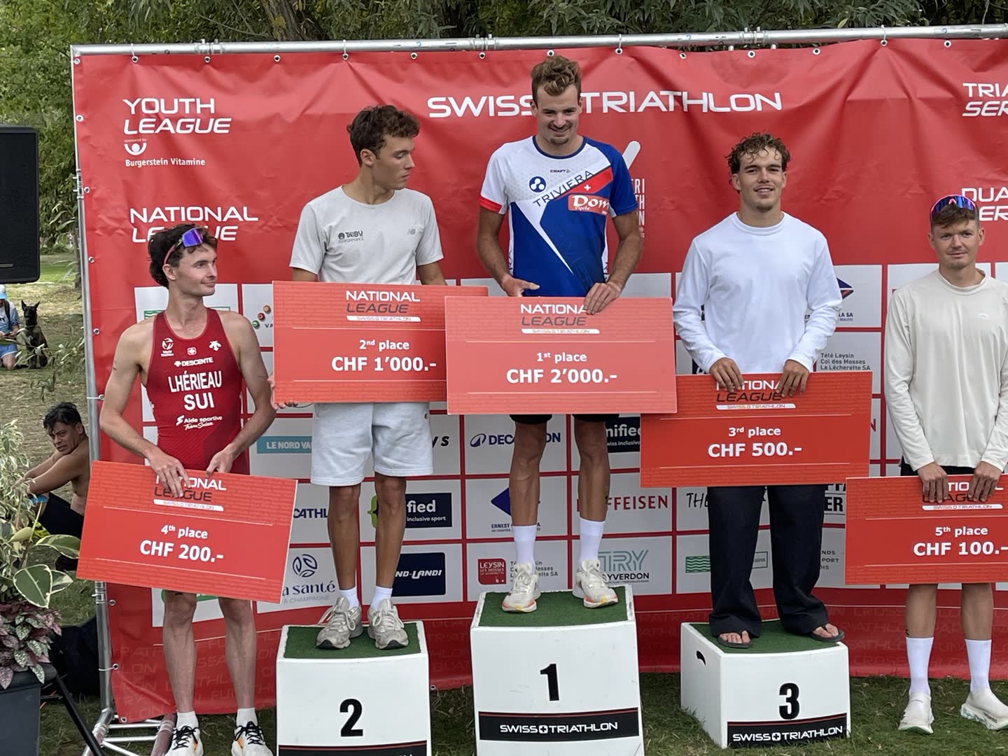 Antoine auf Rang 3 des Elite-Podests der Swiss Triathlon National League in Yverdon-les-Bains