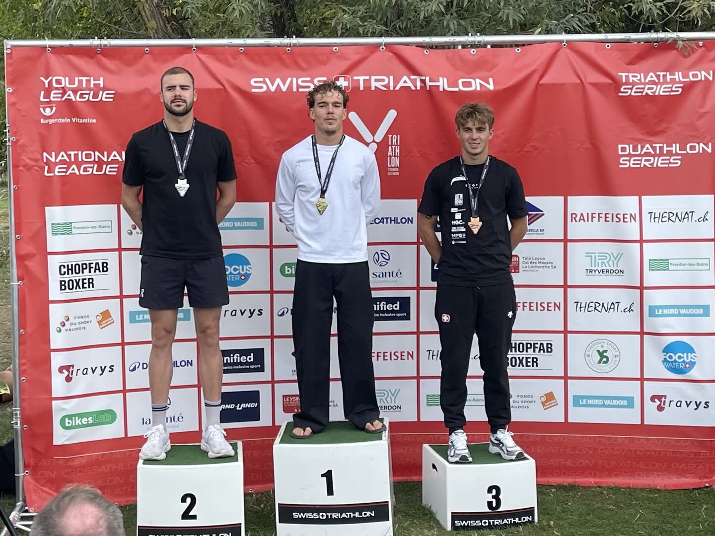 Antoine zuoberst auf dem U23-Podest der Schweizer Meisterschaften in Yverdon-les-Bains